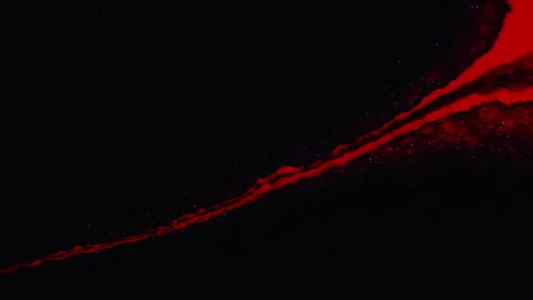 Ink stream glitter paint flow red fluid drip black Stock Footage 263718181