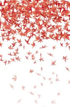 Ink style maple leaves Stock Illustration