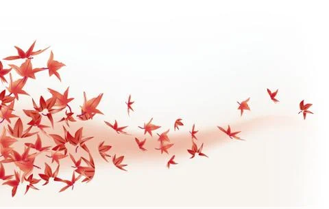 Ink style maple leaves 스톡 일러스트