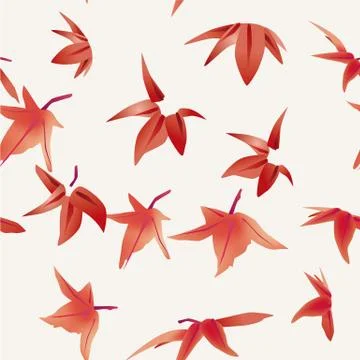 Ink style maple leaves Stock Illustration