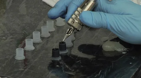 Ink tattoo dip Stock Footage 5299221