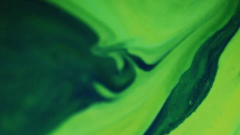 Ink texture defocused green wave spark liquid art Stock Footage 314732750