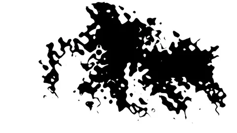 Ink Transition Splatter Blot Flowing Left to Right for Dynamic Matte 4K Loop Stock Footage 344607804