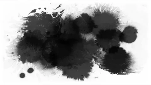 Ink transition splatter blot Stock Footage 171026785