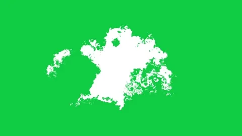 Ink transition splatter blot spreading from green to white screen background Stock Footage 280238817