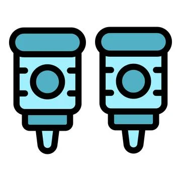 Ink tube icon vector flat Stock Illustration