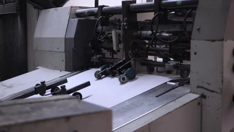 Ink unit rollers on a printing press during operation Stock Footage 321540000