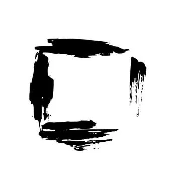 Ink vector brush stroke frame. Vector illustration. Grunge texture. Stock Illustration