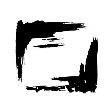 Ink vector brush stroke frame. Vector illustration. Grunge texture. Stock-Illustration