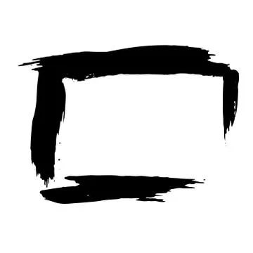 Ink vector brush stroke frame. Vector illustration. Grunge texture. Stock Illustration