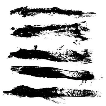 Ink vector brush strokes background. Vector illustration. Grunge texture. Stock Illustration
