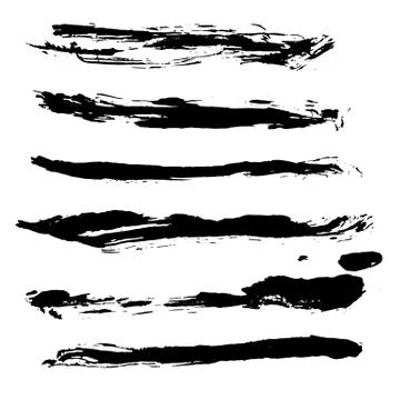 Ink vector brush strokes background. Vector illustration. Grunge texture. Stock Illustration