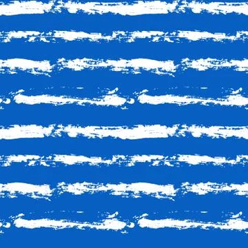 Ink vector brush strokes seamless pattern. Blue and white vector illustration Illustrazione stock