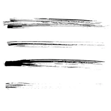 Ink vector brush strokes. Vector illustration. Grunge hand drawn watercolor Stock Illustration