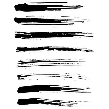 Ink vector brush strokes. Vector illustration. Grunge hand drawn watercolor Stock Illustration