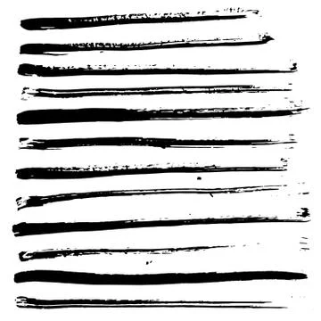 Ink vector brush strokes. Vector illustration. Grunge hand drawn watercolor Stock Illustration
