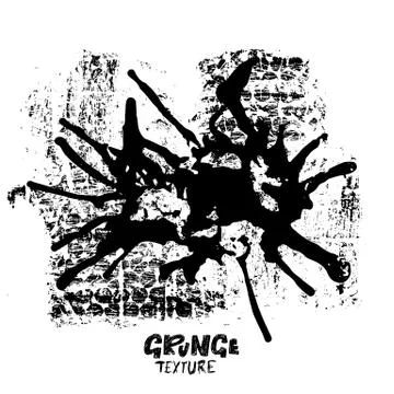 Ink vector brush strokes. Vector illustration. Grunge hand drawn watercolor Stock Illustration