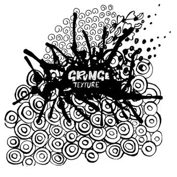 Ink vector brush strokes. Vector illustration. Grunge hand drawn watercolor Illustrazione stock