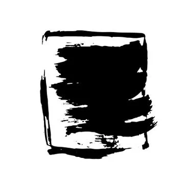 Ink vector dry brush frame. Vector illustration. Grunge hand drawn watercolor Stock Illustration