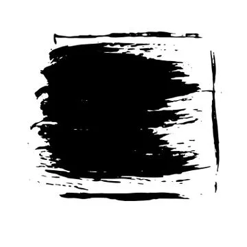 Ink vector dry brush frame. Vector illustration. Grunge hand drawn watercolor Stock Illustration