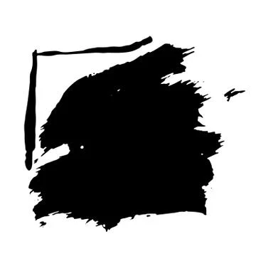 Ink vector dry brush frame. Vector illustration. Grunge hand drawn watercolor Stock Illustration