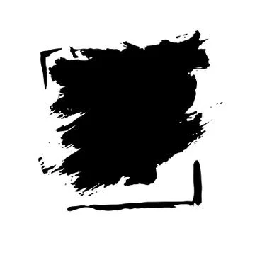 Ink vector dry brush frame. Vector illustration. Grunge hand drawn watercolor Stock Illustration