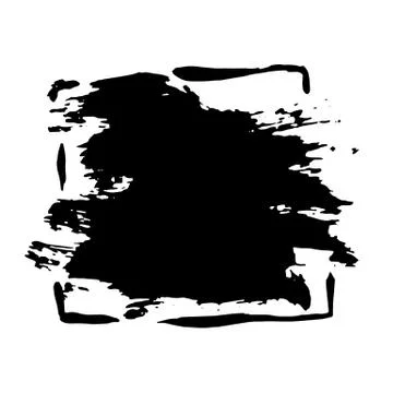 Ink vector dry brush frame. Vector illustration. Grunge hand drawn watercolor Stock Illustration