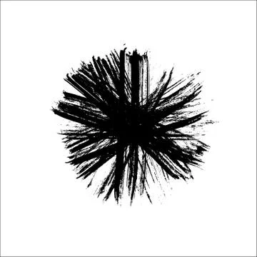 Ink vector dry brush stroke. Vector illustration. Grunge hand drawn watercolor Stock Illustration