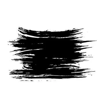 Ink vector dry brush stroke. Vector illustration. Grunge hand drawn watercolor Stock Illustration