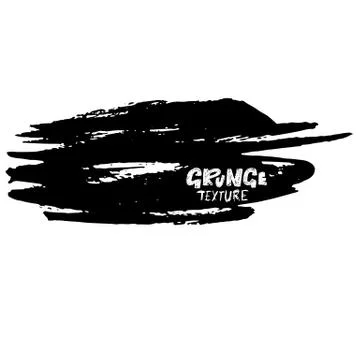 Ink vector dry brush stroke. Vector illustration. Grunge hand drawn watercolor Stock Illustration