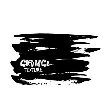 Ink vector dry brush stroke. Vector illustration. Grunge hand drawn watercolor Stock Illustration