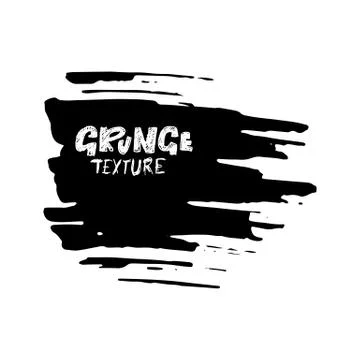 Ink vector dry brush stroke. Vector illustration. Grunge hand drawn watercolor Stock Illustration