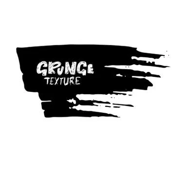 Ink vector dry brush stroke. Vector illustration. Grunge hand drawn watercolor Stock Illustration