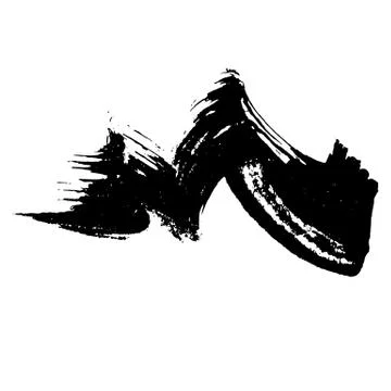 Ink vector dry wave brush stroke. Vector illustration. Grunge texture. 스톡 일러스트