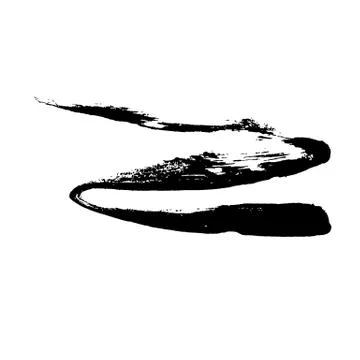 Ink vector dry wave brush stroke. Vector illustration. Grunge texture. Stock Illustration