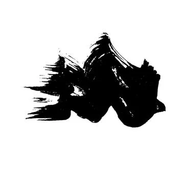 Ink vector dry wave brush stroke. Vector illustration. Grunge texture. 스톡 일러스트