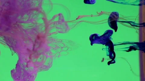 Ink in water chroma key . Stock Footage 74121933