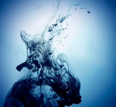 Ink in the water dance Stock Photos