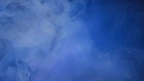 Ink water drop smoke cloud blue explosion blob Video stock 281812628