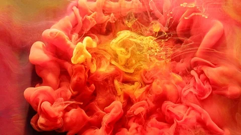 Ink water explosion sorcery chemistry pink yellow Stock Footage 116708176
