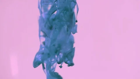 Ink in Water on pink Background Stock Footage 73020435