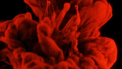 Ink in water, slow motion Stock Footage 147180204