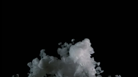 Ink in water like smoke from an explosion in slow motion on black background Stock Footage 42328425