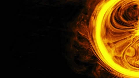 Ink water swirl. Parallel dimension portal. Black hole. Golden paint circle Stock Footage 131624793