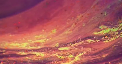 Ink wave marble texture color red glitter fluid Stock Photos