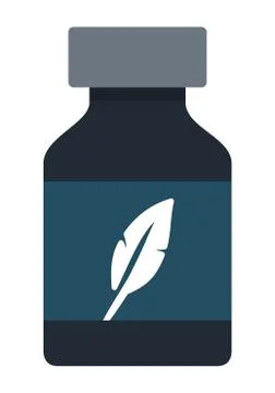 Ink for writing vector icon flat isolated Stock Illustration