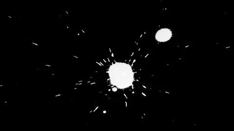 Inkblot on Paper Stock Footage 32092528