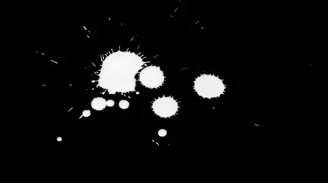 Inkblot on Paper Stock Footage 32092533