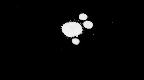 Inkblot on Paper Stock Footage 32092557