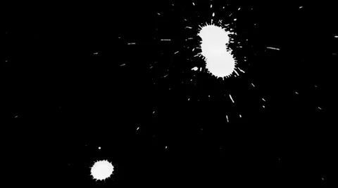 Inkblot on Paper Stock Footage 32092565